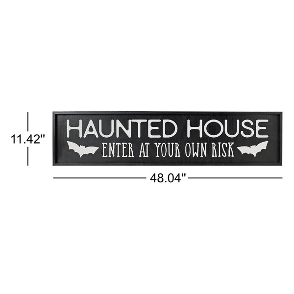 The Holiday Aisle® Wood Halloween Wall Sign 48